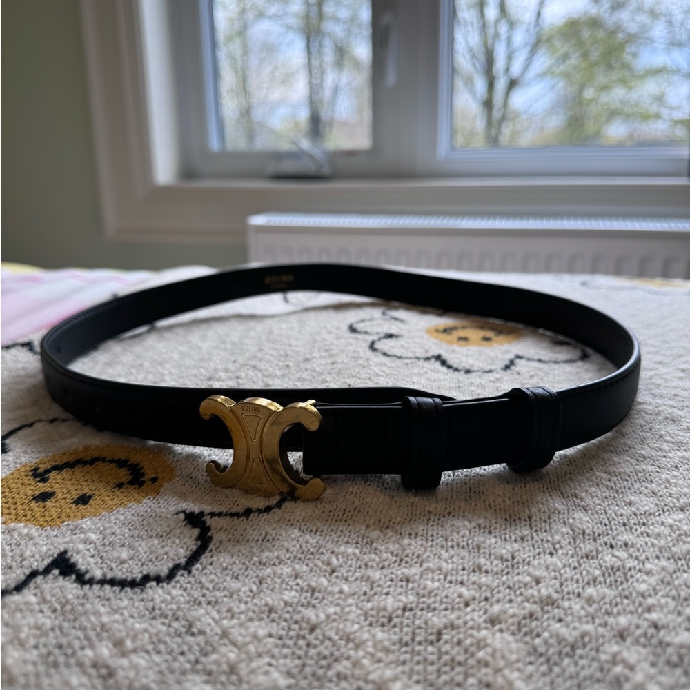 “CELINE” Triomphe Black Belt; 1:1